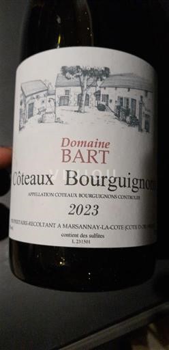 Borgoña Coteaux de Borgoña Domaine Bart 2023