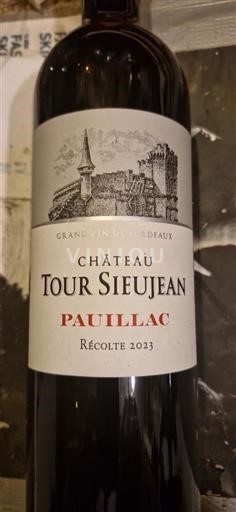 Bordeaux Pauillac Château Tour Sieujean 90% cabernet sauvignon 10% merlot 2023