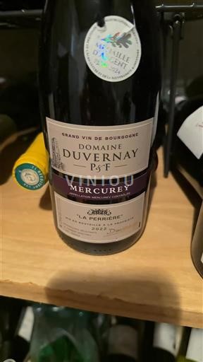 Wines Rouge sec La Perrière Domaine Duvernay P&f 2021 France Burgundy Mercurey AOC