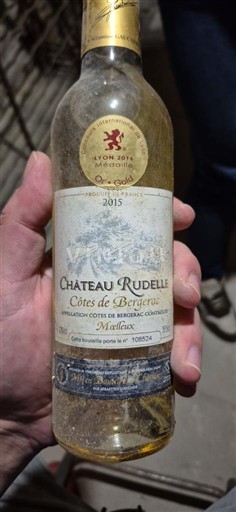 Vinhos Blanc moelleux Château Rudelle 2015 França Sudoeste Côtes-de-Bergerac AOC