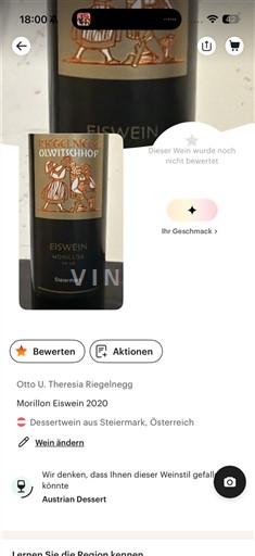 Štajerska Južna Štajerska DAC Riegelnegg Olwitschhof Morillon Eiswein 2020