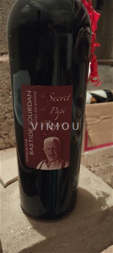 Vine Rouge sec Le Secret du Papé Roger Domaine Bastide Jourdan 2018 Frankrig Rhône-dalen Côtes-du-Rhône AOC