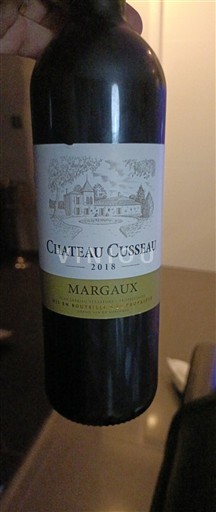 Bordeaux Margaux Château Cusseau 2018