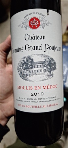 Bordeaux Moulis-en-Médoc Château Branis Grand Poujeaux 2019