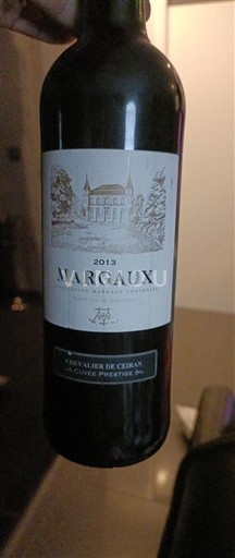 Bordeaux Margaux Chevalier de Ciran Prestige 2013