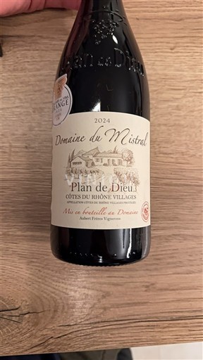 Vini Rouge sec Domaine Mistral 2024 Francia Valle del Rodano Côtes-du-rhône-villages AOC