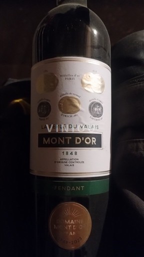 Vini Blanc sec La Perle du Valais Mont d'Or 2023 Svizzera Vallese Fendant AOC