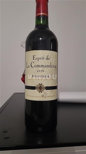 Bordeaux Pomerol La Commanderie Esprit de La Commanderie 2016