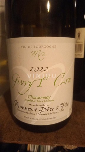 Burgundi Givry Premier Cru Monneret Père & Fils 2022