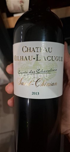 Vin Rouge sec Cuvée des Chevaliers Château Milhau-Lacugue 2013 France Languedoc Saint-Chinian AOC