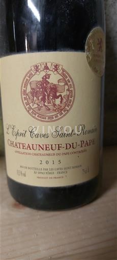 Vale do Ródano Châteauneuf-du-Pape Les Caves Saint-Romain L'Esprit Caves Saint-Romain 2015