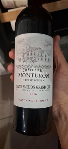 Bordeaux Saint-Émilion Grand Cru Grand Cru Château Monturon Terre Rouge 2016