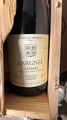 Rượu vang Rouge sec L'Argnée Famille Perrin 2019 Pháp Thung lũng Rhône Gigondas AOC