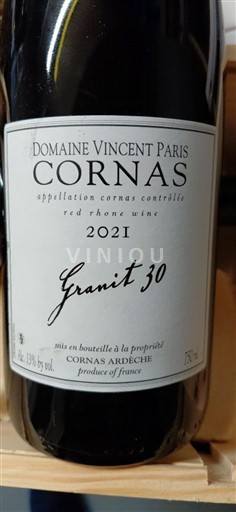 Rhônetal Cornas Domaine Vincent Paris Granit 30 2021