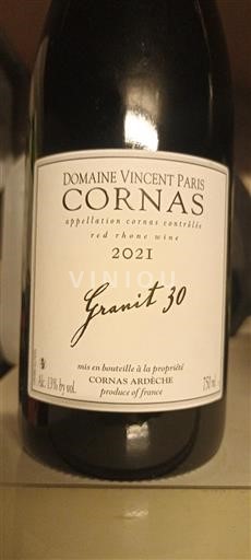 Údolí Rhôny Cornas Domaine Vincent Paris Granit 30 2021