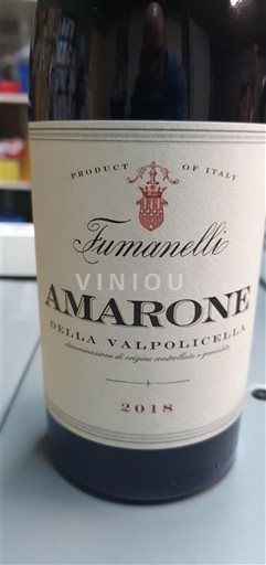 Viner Rouge sec Fumanelli 2018 Italien Veneto Amarone della Valpolicella DOCG