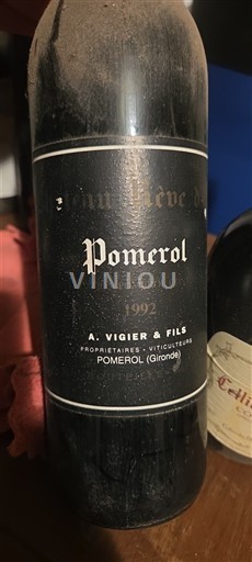 Bordeaux Pomerol A. Vigier & Fils 1992