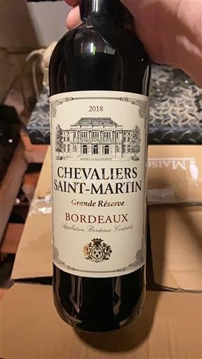 Bordeaux Chevaliers Saint-Martin Grande Réserve 2018