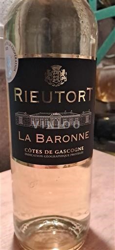 Vini Blanc sec La Baronne Rieutort 2023 Francia Sud-Ovest Côtes de Gascogne IGP