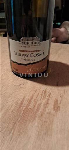 Loirevallei Vouvray Domaine Thierry Cosme Moelleux 2022