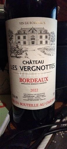 Bordeaux Château Les Vergnottes 2022