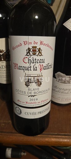 Bordeaux Blaye-Côtes-de-Bordeaux Château Marquet la Paillère Prestige 2019