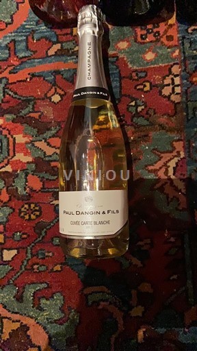Rượu vang sủi bọt Blanc brut Cuvée Carte Blanche Paul Dangin & Fils Non millésimé Pháp Champagne Sâm-panh AOC
