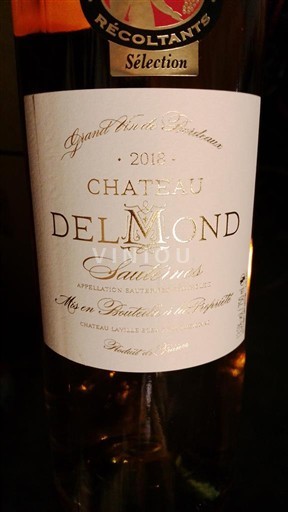 Bordeaux Sauternes Château Delmond Isabelle 2018