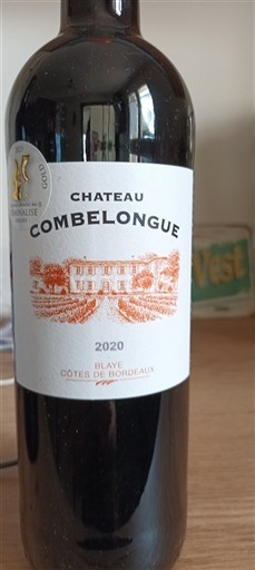 Bordeaux Blaye-Côtes-de-Bordeaux Château Combelongue 2020