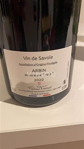 Jura Arbois Fabien Trosset Mondeuse '1952' 2020