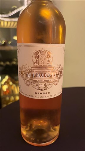 Bordeaux Barsac Grand Cru Château Coutet 2017