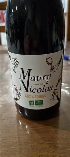 Loiren laakso Muscadet-sèvre-et-maine Maury Nicolas Aux 4 Coings 2023