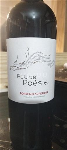 Bordeaux Bordeaux Supérieur Petite Poésie Icke årgångsbetecknad