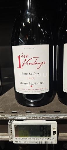 Loire-dalen Touraine Henry Marionnet 1ère Vendange Sans Sulfites 2022