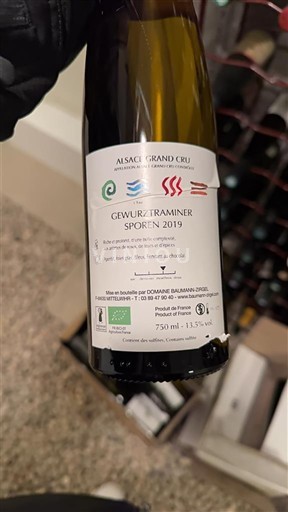 Alsacia Alsacia Gran Cru Grand Cru Domaine Baumann-Zirgel Sporen 2019