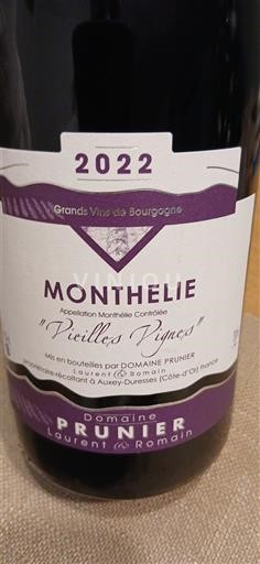 Burgundsko Monthélie Domaine Prunier Laurent & Romain Vieilles Vignes 2022