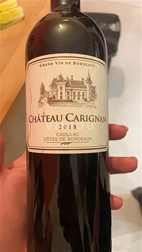 Bordeaux Cadillac-côtes-de-bordeaux Château Carignan 2018