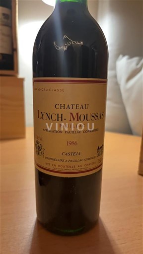 Bordeaux Pauillac Grand Cru Château Lynch-Moussas 1986