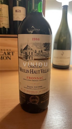 Burdeos Fronsac Château Moulin Haut Villars 1986