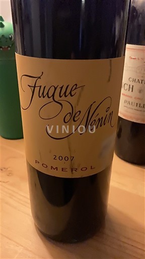 Bordeaux Pomerol Château Nénin Fugue de Nénin 2007