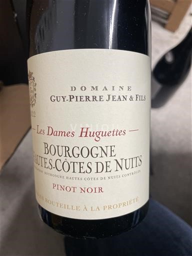 Bourgogne Domaine Guy-Pierre Jean & Fils Les Dames Huguettes 2022