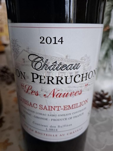 Bordeaux Lussac-saint-émilion Château Bon Perruchon Les Nauves 2014