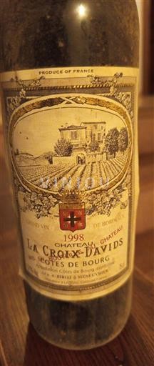 Bordeaux Côtes-de-bourg Château La Croix-Davids 1998