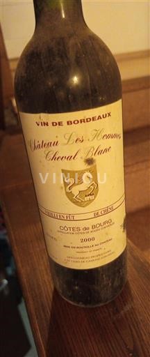 Bordeaux Côtes-de-bourg Château Les Hommes Cheval Blanc 2000