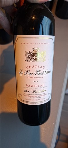 Bordeaux Pauillac Château La Fleur Haut Carras Bénédicte 2018