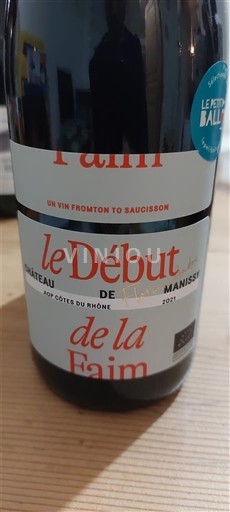 Víno Rouge sec Le Début de la Faim Château Manissy 2021 Francie Údolí Rhôny Côtes-du-Rhône AOC