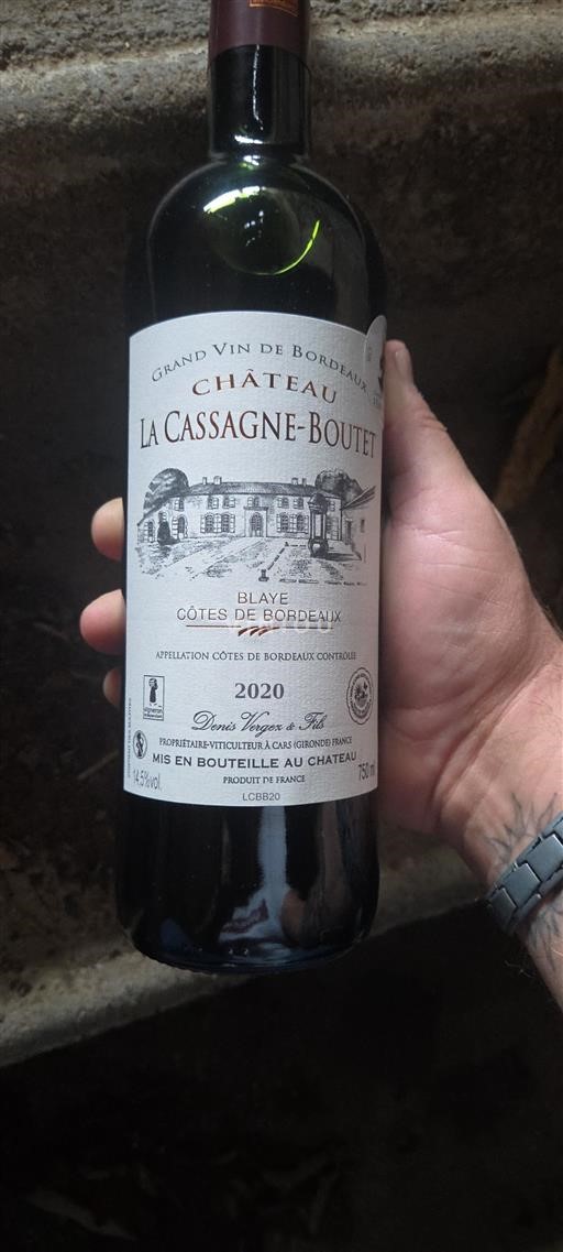Burdeos Blaye-Côtes de Burdeos Château La Cassagne-Boutet 2020