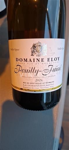 Rượu vang Blanc sec Vieilles Vignes Domaine Eloy 2021 Pháp Bourgogne Pouilly-fuissé AOC