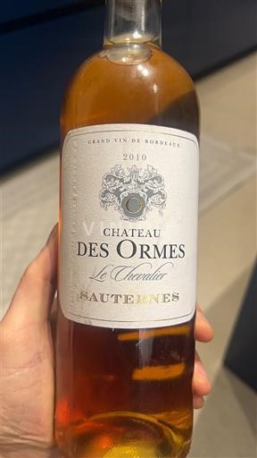 Bordeaux Sauternes Château S Ormes Le Chevalier 2010