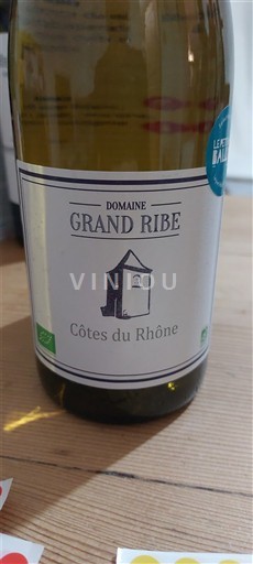 Víno Blanc sec Domaine Grand Ribe Non millésimé Francie Údolí Rhôny Côtes-du-Rhône AOC